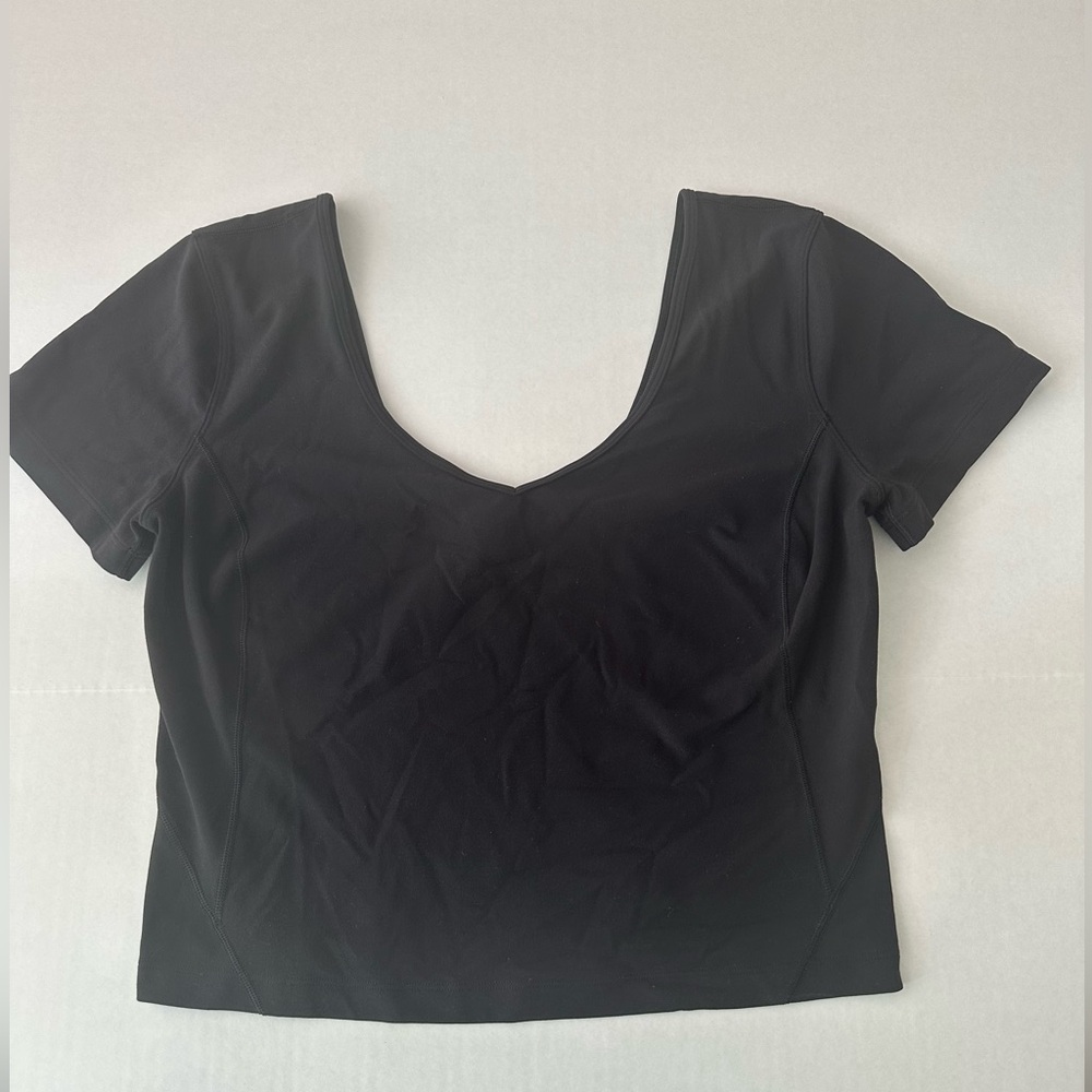 Lululemon Black Wide Shoulder Athletic Top